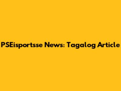 PSEisportsse News: Tagalog Article
