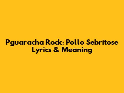 Pguaracha Rock: Pollo Sebritose Lyrics & Meaning