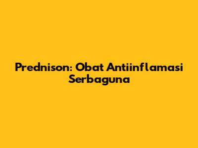 Prednison: Obat Antiinflamasi Serbaguna