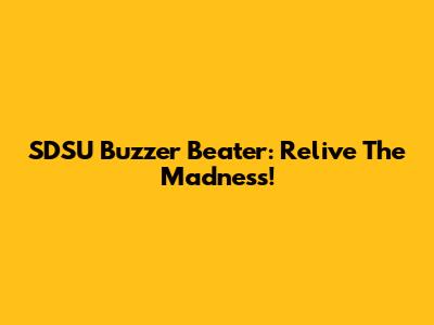 SDSU Buzzer Beater: Relive The Madness!