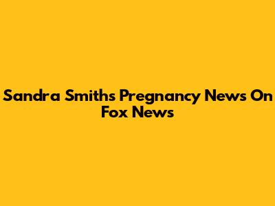 Sandra Smith's Pregnancy News On Fox News