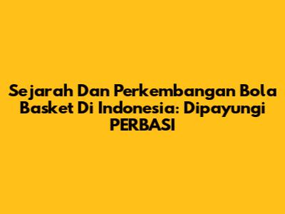 Sejarah Dan Perkembangan Bola Basket Di Indonesia: Dipayungi PERBASI