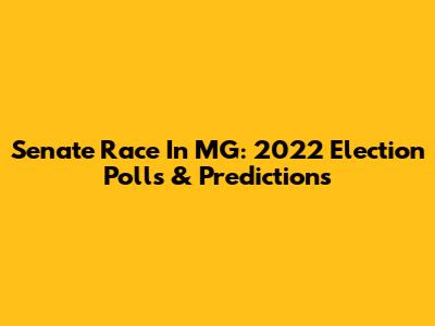 Senate Race In MG: 2022 Election Polls & Predictions