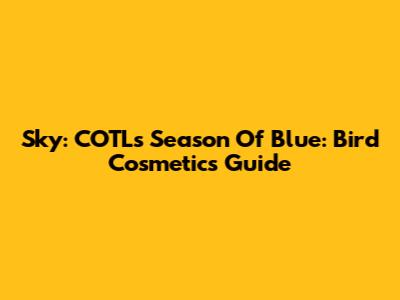 Sky: COTL's Season Of Blue: Bird Cosmetics Guide