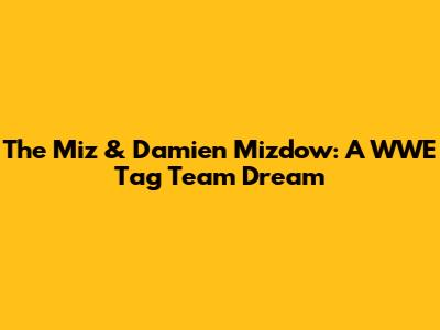 The Miz & Damien Mizdow: A WWE Tag Team Dream