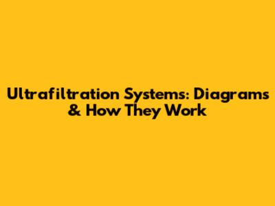 Ultrafiltration Systems: Diagrams & How They Work