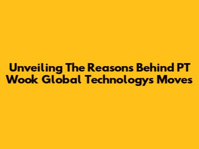 Unveiling The Reasons Behind PT Wook Global Technology's Moves