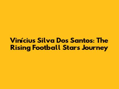 Vinícius Silva Dos Santos: The Rising Football Star's Journey