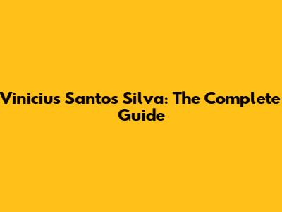Vinicius Santos Silva: The Complete Guide