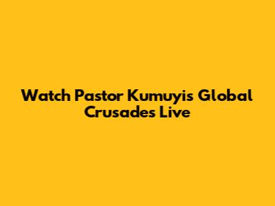 Watch Pastor Kumuyi's Global Crusades Live