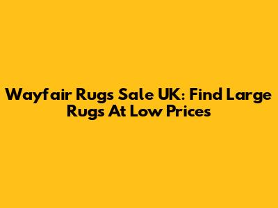 Wayfair Rugs Sale UK: Find Large Rugs At Low Prices