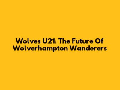 Wolves U21: The Future Of Wolverhampton Wanderers