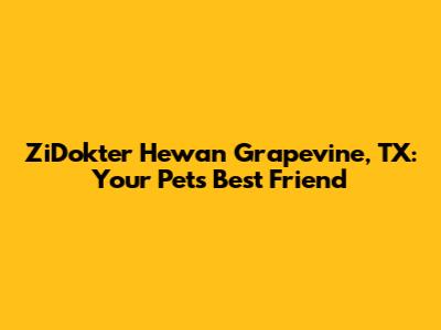 ZiDokter Hewan Grapevine, TX: Your Pet's Best Friend
